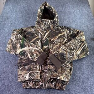 Lady Drake Hunting Jacket Womens XS Camo Realtree Max-5 Waterfowl Hooded Coat